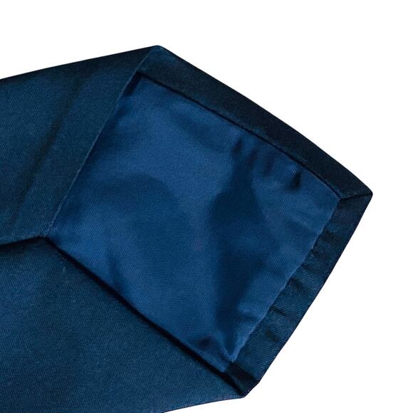 COBURGER CONVENT Rosemarie Feld Kraeatten-Krefeld Navy Blue 100% Silk Tie 59" - Picture 7 of 7